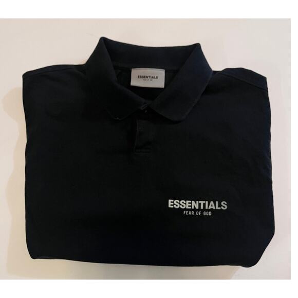 Fear of God Essentials Core Collection Black Polo - Picture 3 of 6